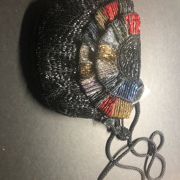 1970/80 ADG IMPORTS CHINA Beaded BAG multi color - Picture 4 of 5